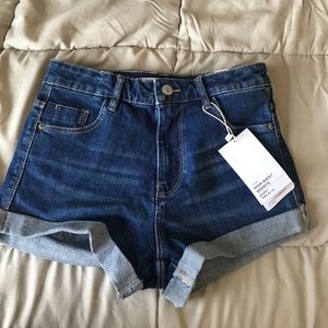Zara denim high waisted shorts